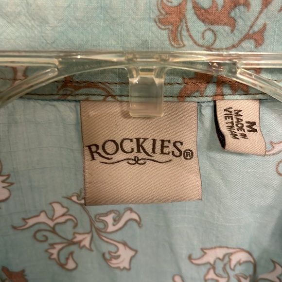 Pearl snap western cowgirl button down M - Picture 4 of 12